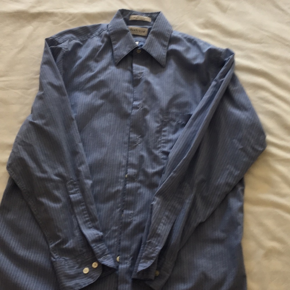 Blue striped dress shirt